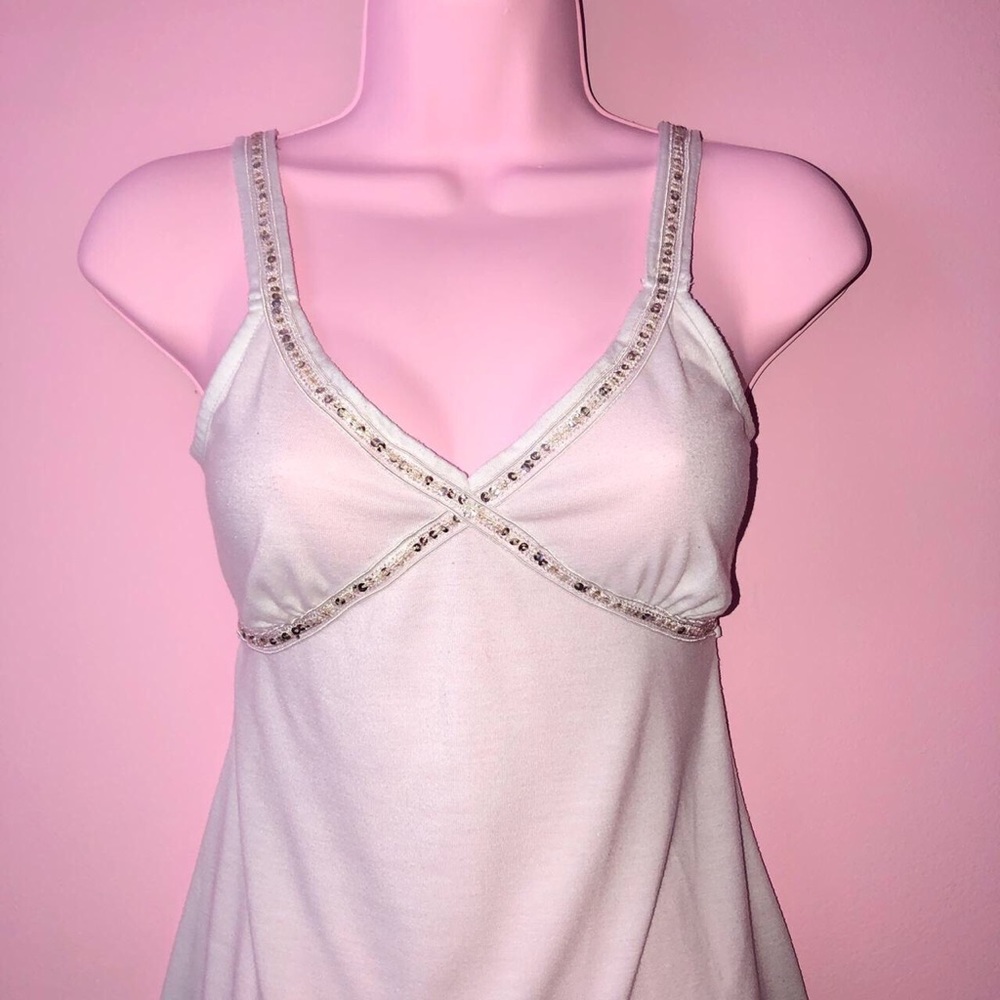 y2k boho fairycore tank top with sequins - Picture 2 of 4